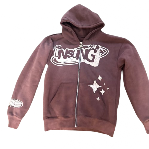UNSUNG STAR ZIP UP - BROWN