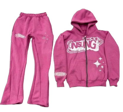 UNSUNG STAR ZIP UP SET - PINK