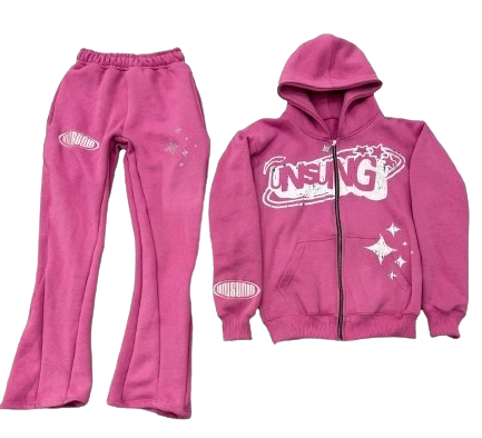 UNSUNG STAR ZIP UP SET - PINK