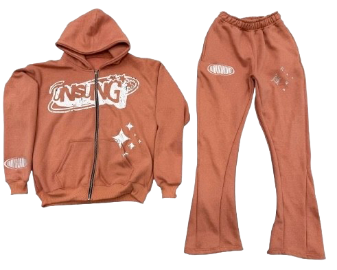 UNSUNG STAR ZIP UP SET- PEACH