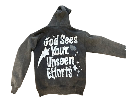 UNSUNG STAR ZIP UP - BLACK