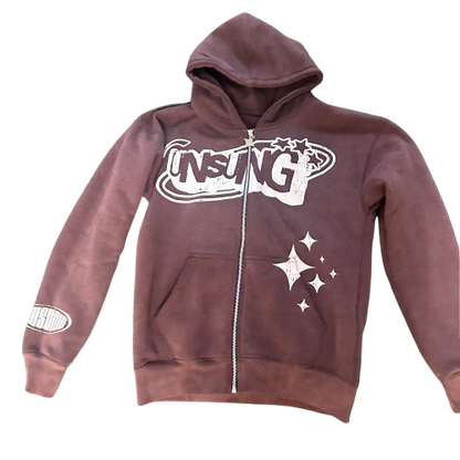 UNSUNG STAR ZIP UP - BROWN