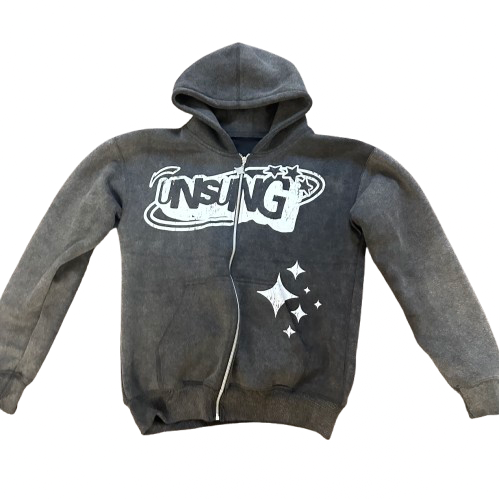 UNSUNG STAR ZIP UP - BLACK